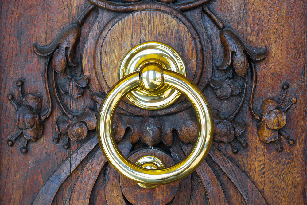 Brass door knocker